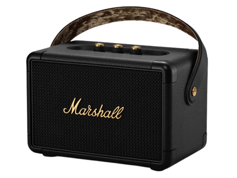 Bocina Marshall Kilburn II con Bluetooth aptX Portátil y Resistencia al Agua (Negro/Bronce)