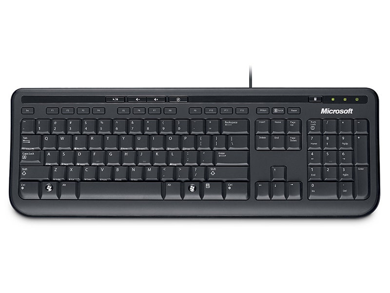 Teclado alámbrico USB 600 -Color Negro-