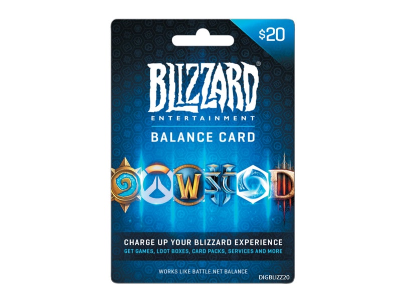 Tarjeta para Blizzard de $20