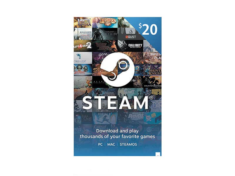 Tarjeta para Steam de $20