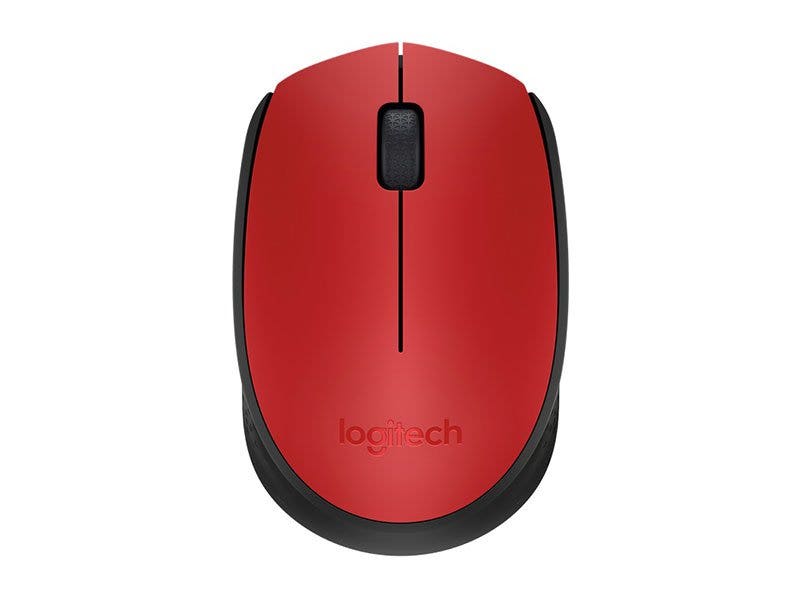 Mouse Inalámbrico Logitech M170 con Receptor USB (Rojo)