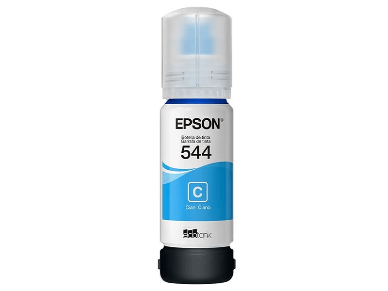 Botella de Tinta Epson T544 220 Color Cyan para Impresoras L1250, L3210, L3250, L5590