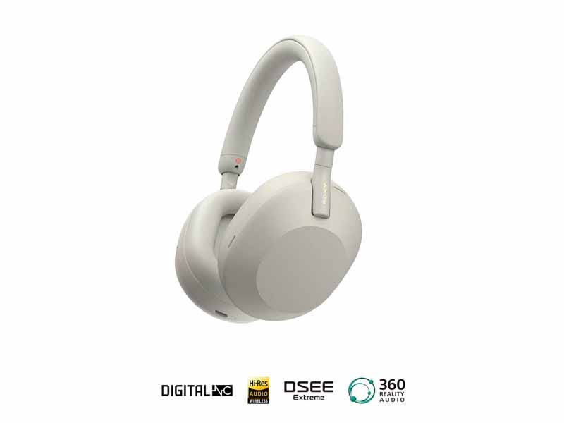 Audífonos Sony WH-1000XM5 Over-Ear Inalámbricos con Noise Cancelling (Plateado)